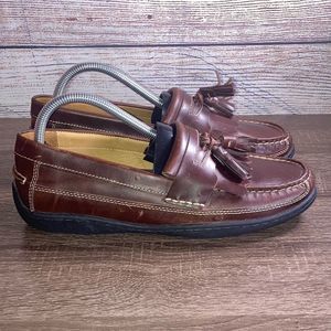 Men’s JOHNSTON & MURPHY Fowler Kiltie Tassel Style 25-8334  - Size 8 Sheepskin